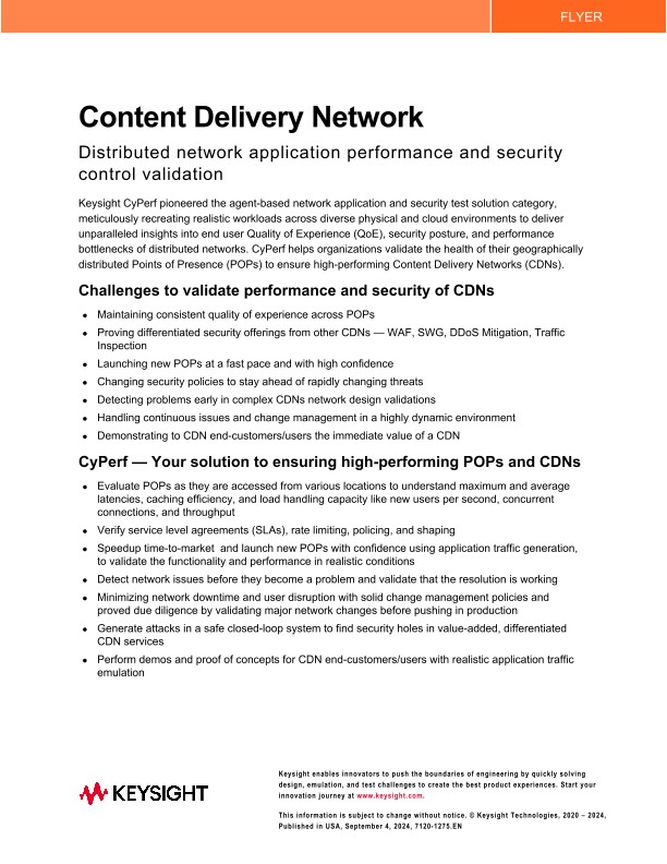 CyPerf Content Delivery Network