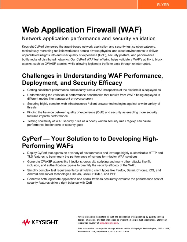 CyPerf Web Application Firewall