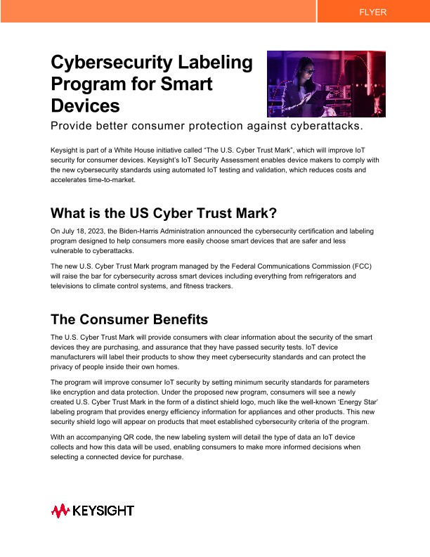 Cybersecurity Labeling Program for Smart Devices