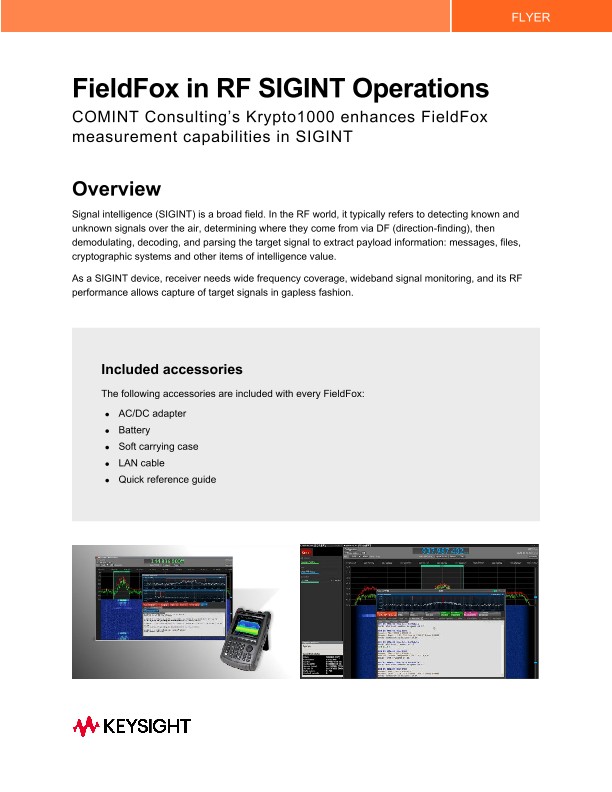 FieldFox in RF SIGINT Operations