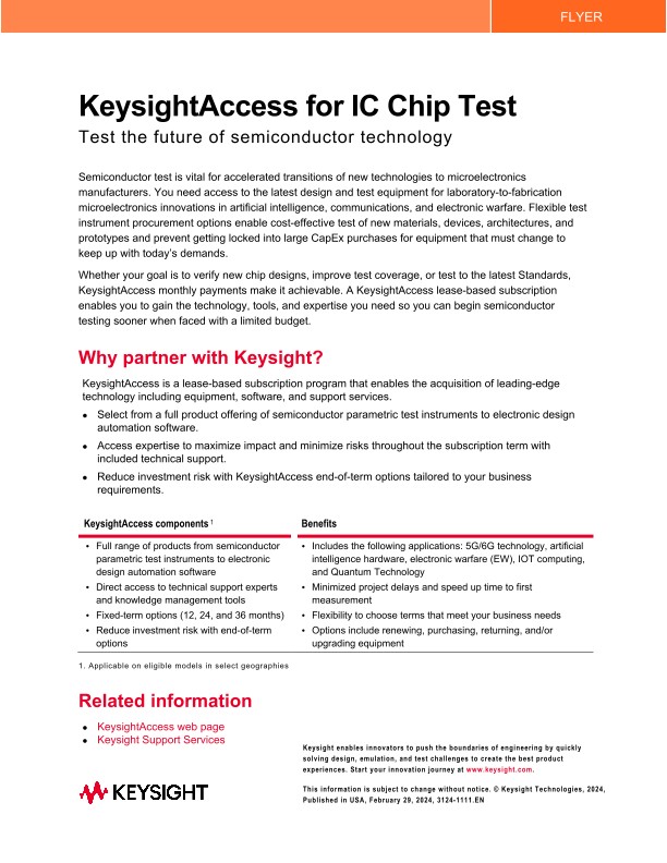 KeysightAccess for IC Chip Test