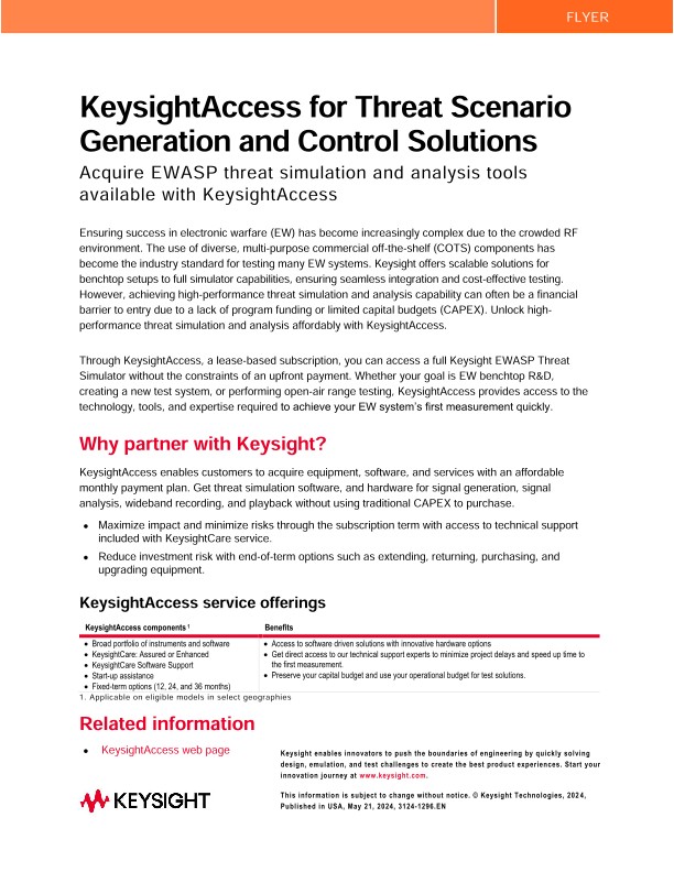 KeysightAccess for Threat Scenario Generation and Control Solutions