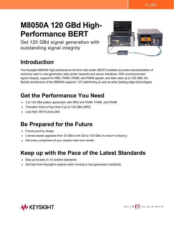 M8050A 120 GBd High-Performance BERT - Rental