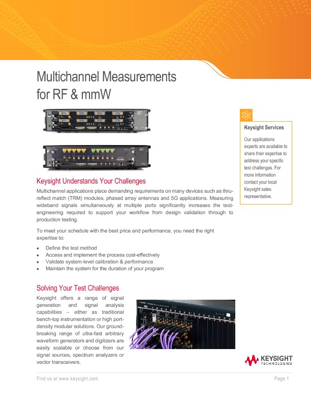 Multichannel Measurements for RF & mmW