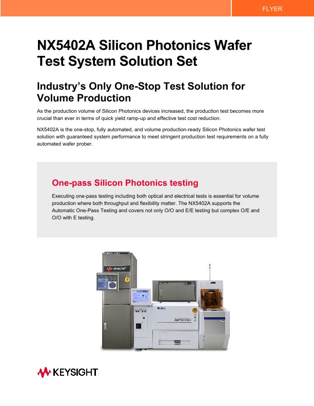 NX5402A Silicon Photonics Wafer Test System Solution Set