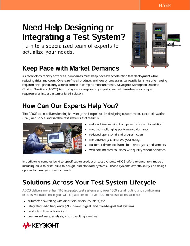 Need Help Designing or Integrating a Test System?