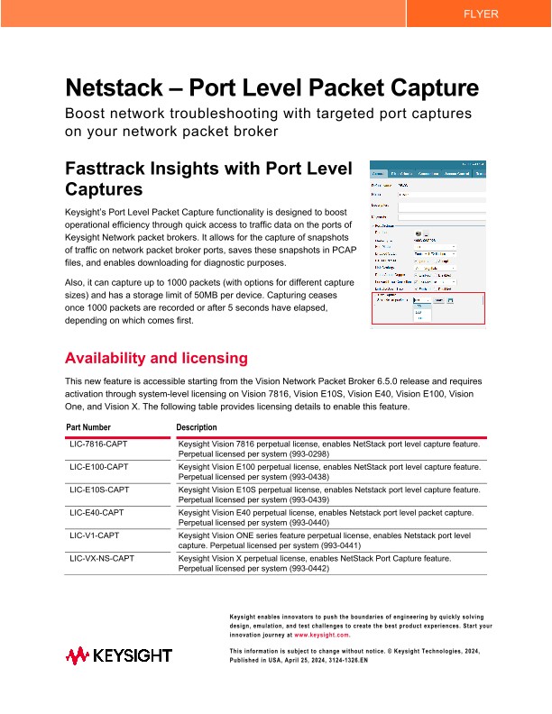 Netstack – Port Level Packet Capture