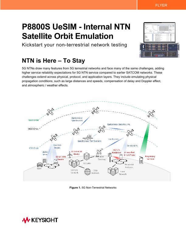 P8800S UeSIM - Internal NTN Satellite Orbit Emulation