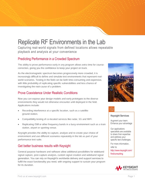 Replicate RF Environments in the Lab