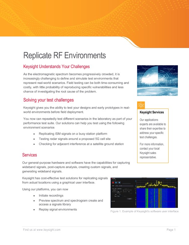 Replicate RF Environments