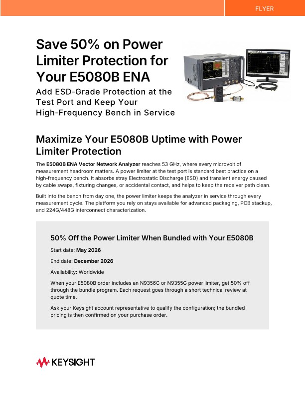 Save 50% on Power Limiter Protection for Your E5080B ENA