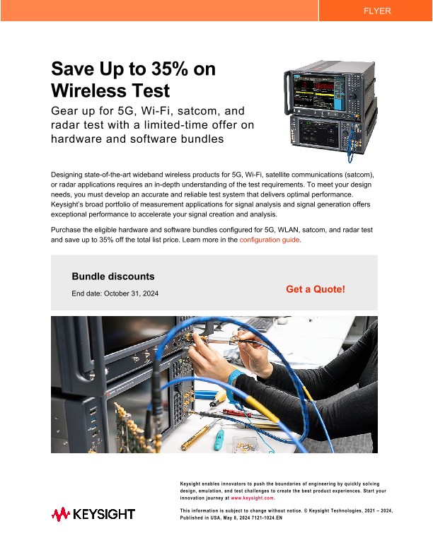 Save Up to 35% on Wireless Test