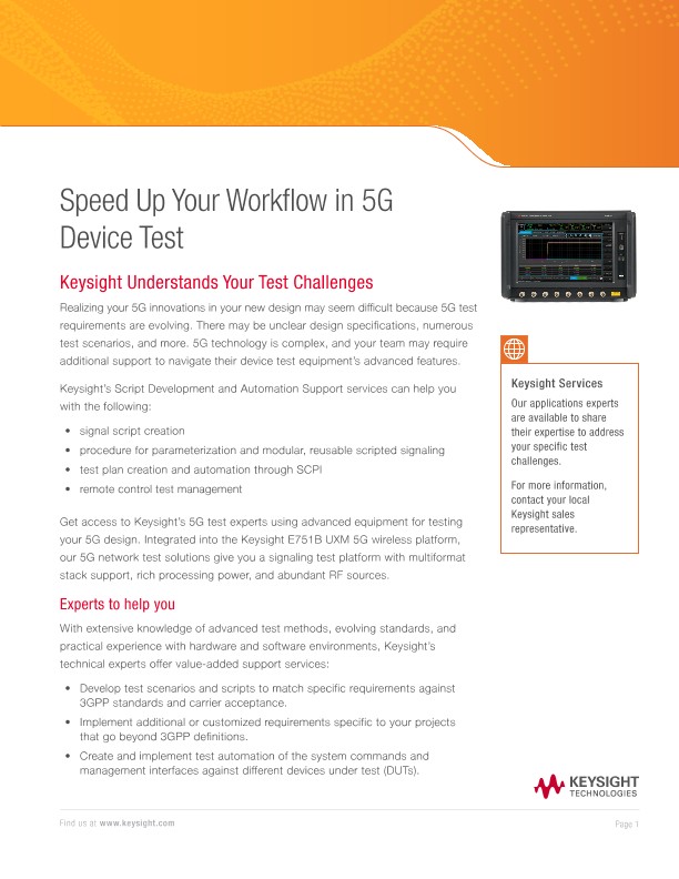 Speed Up Your Workflow in 5G Device Test
