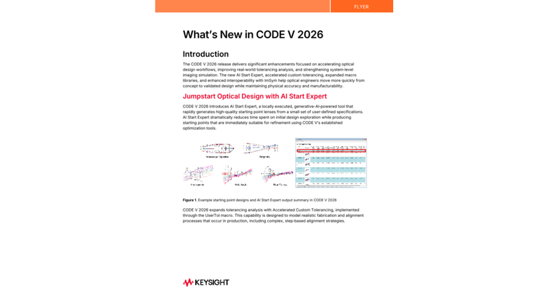 CODE V Optical Design Software | Keysight