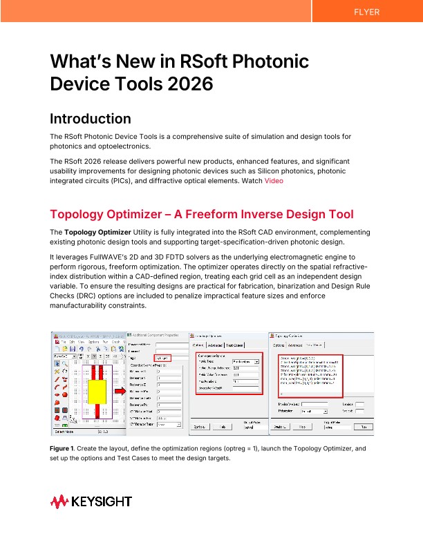 What’s New in RSoft Photonic Device Tools 2026