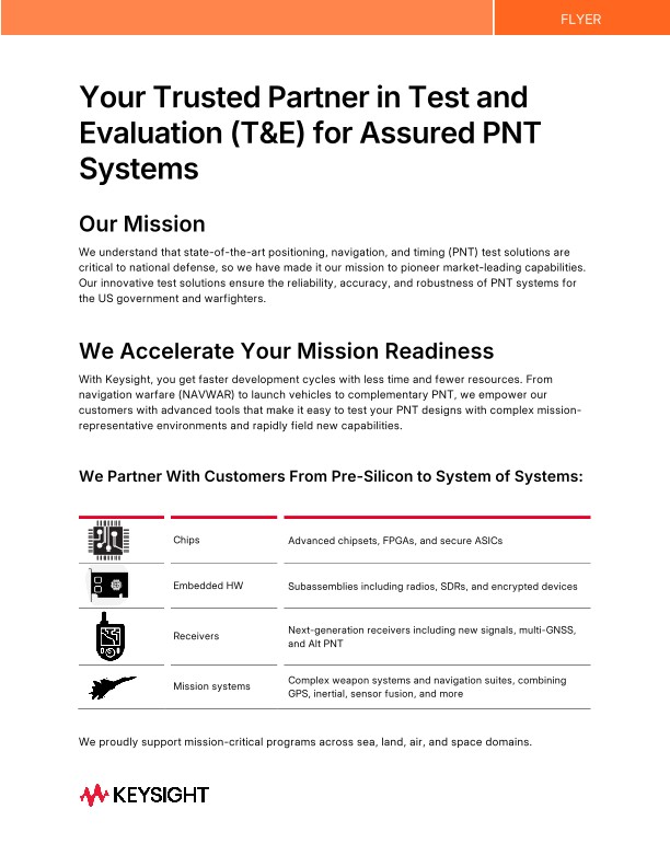 Your Trusted Partner in Test and Evaluation (T&E) for Assured PNT Systems
