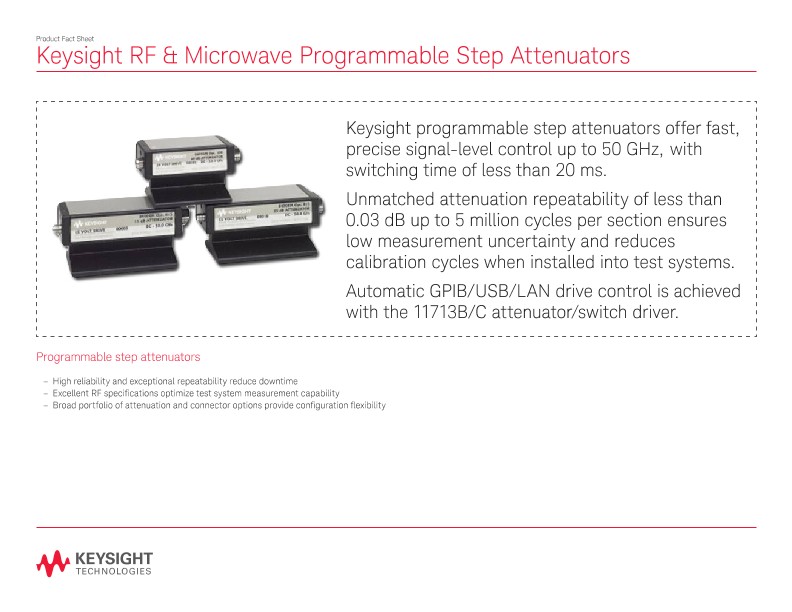 RF & Microwave Programmable Step Attenuators