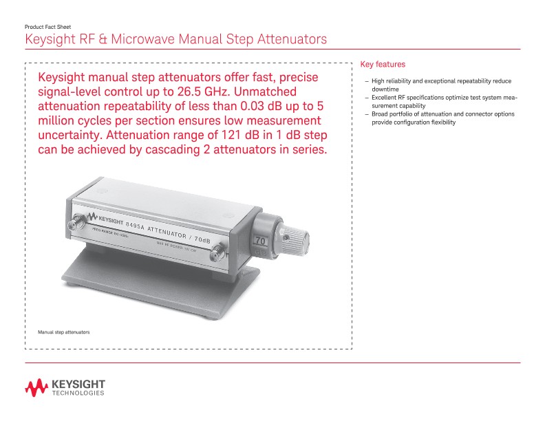 RF & Microwave Manual Step Attenuators