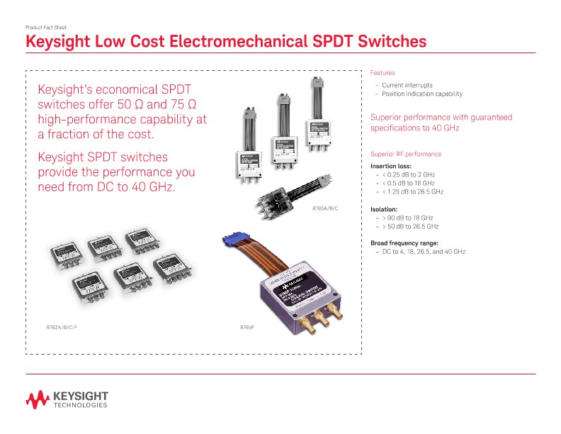 Low Cost Electromechanical SPDT Switches