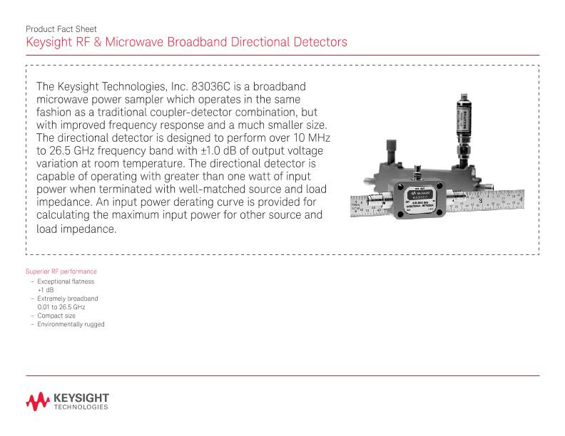 RF & Microwave Broadband Directional Detectors