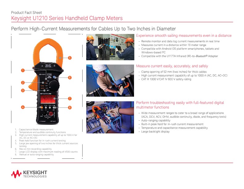 U1210 Series Handheld Clamp Meters