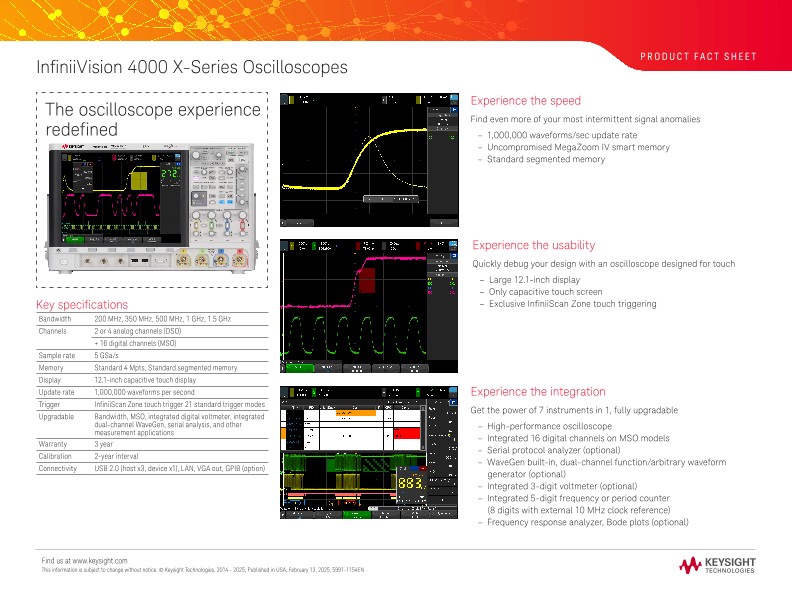 InfiniiVision 4000 X-Series Oscilloscopes