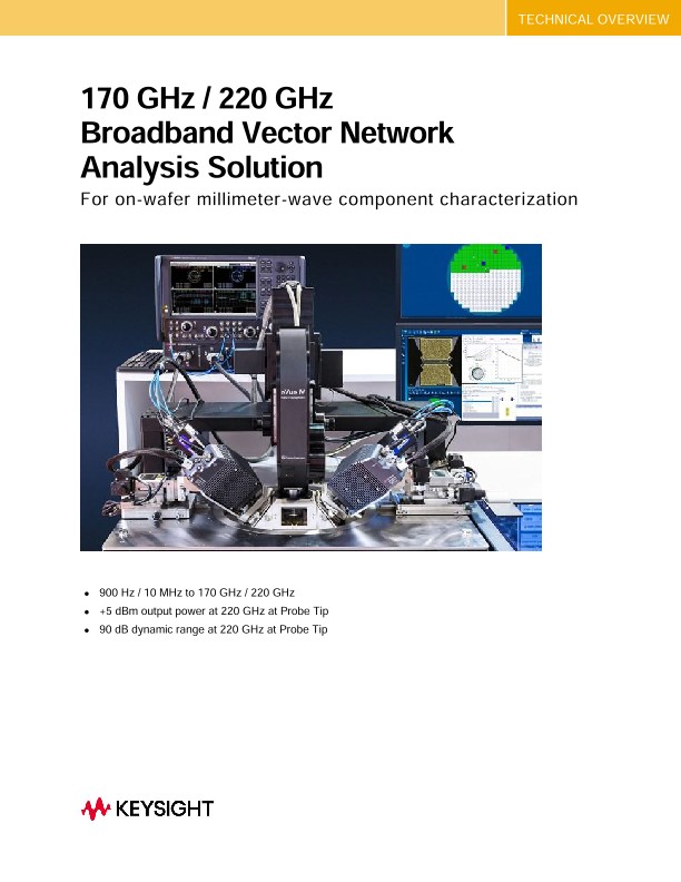 170 GHz / 220 GHz Broadband Vector Network Analysis Solution