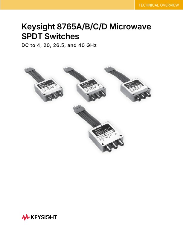 Keysight 8765A/B/C/D Microwave SPDT Switches
