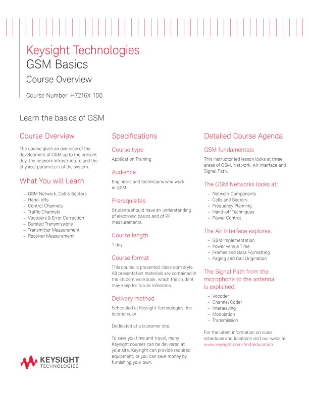 GSM Basics - Course Overview