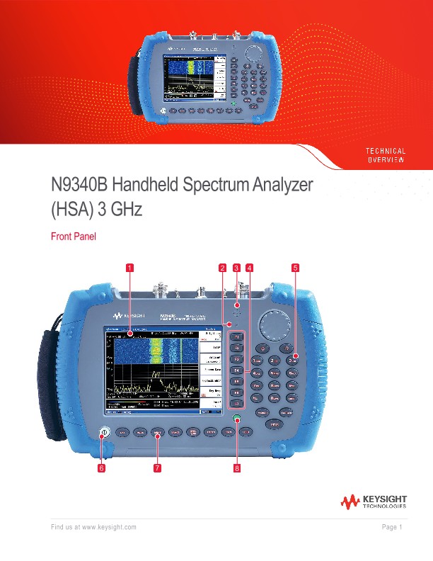 N9340B Handheld Spectrum Analyzer (HSA) 3 GHz