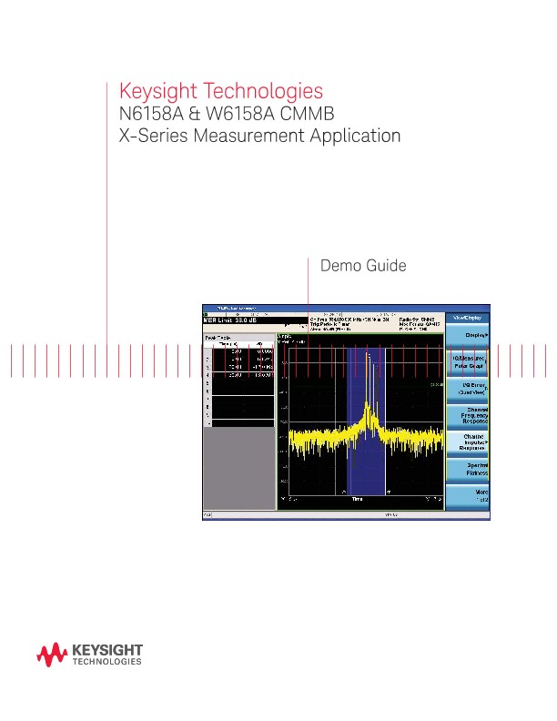 N6158A & W6158A CMMB X-Series Measurement Application