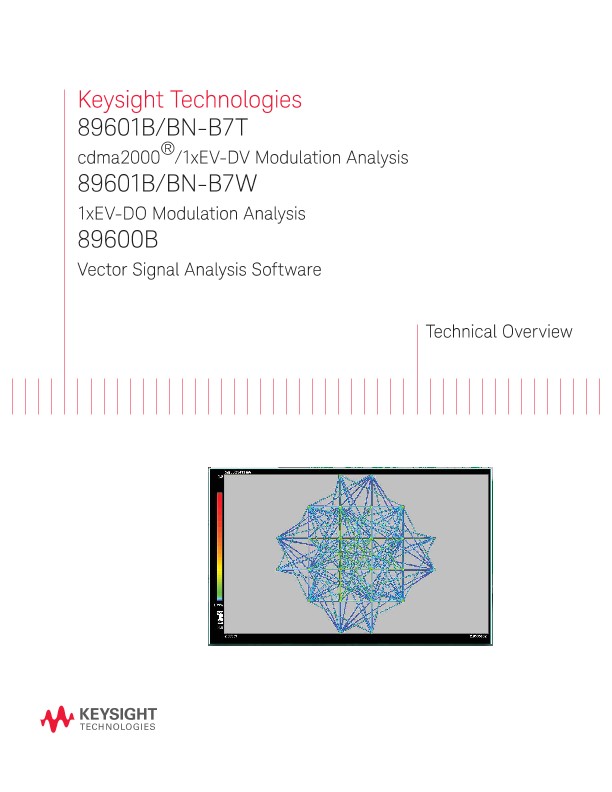 89600 VSA Software cdma2000/1xEV-DV Option B7T and 1xEV-DO Option B7W Modulation Analysis
