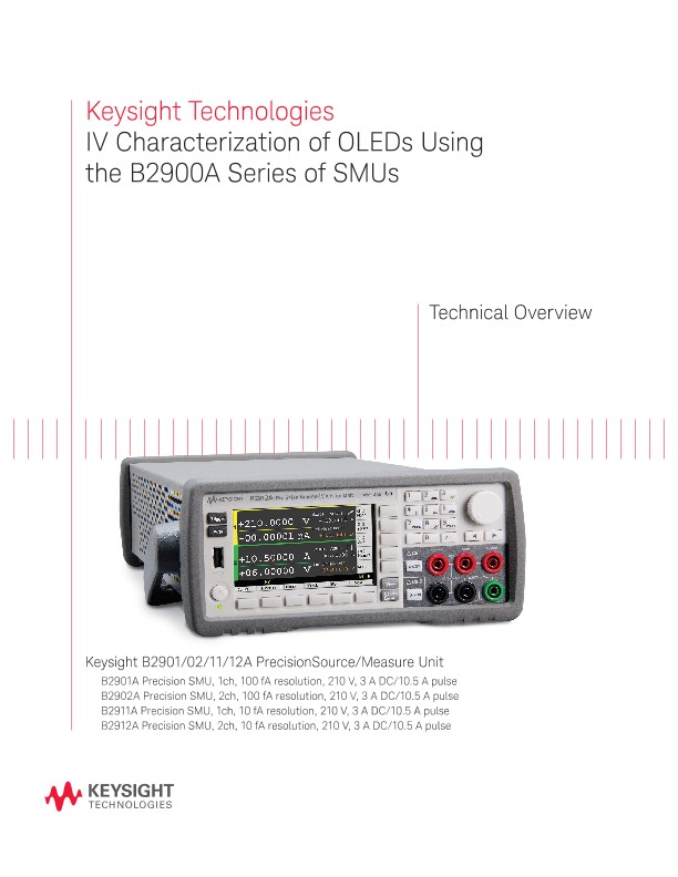IV Characterization of OLEDs Using the B2900A Series of SMUs