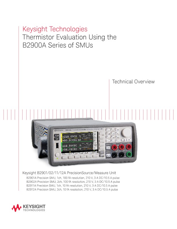 Thermistor Evaluation Using the B29100A Series of SMUs