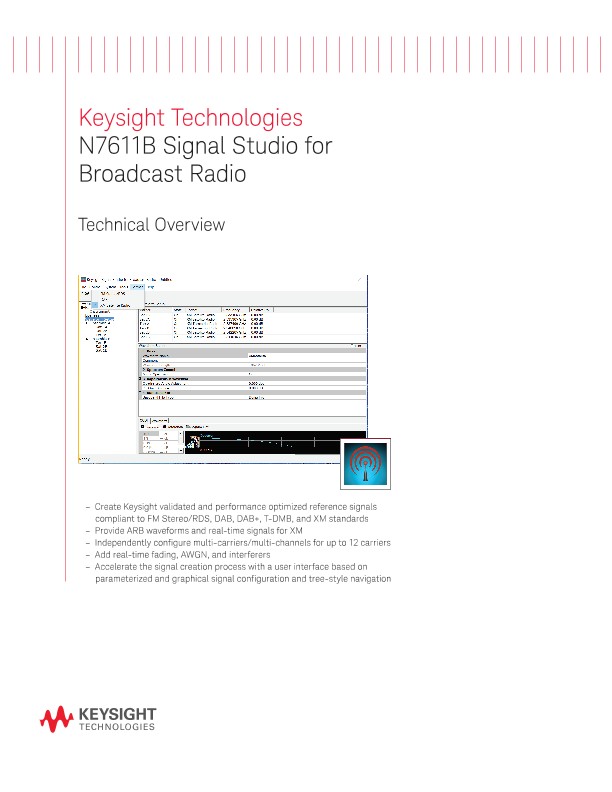 N7611B Signal Studio for Broadcast Radio