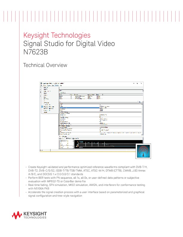 N7623B Signal Studio for Digital Video