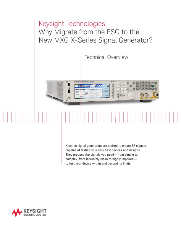 Why Migrate from the ESG to the New MXG X-Series Signal Generator?