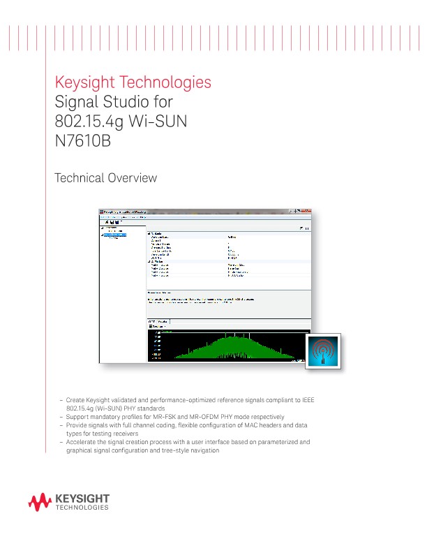 N7610B Signal Studio for IEEE 802.15.4g Wi-SUN