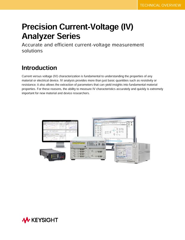 Precision Current-Voltage Analyzer Series