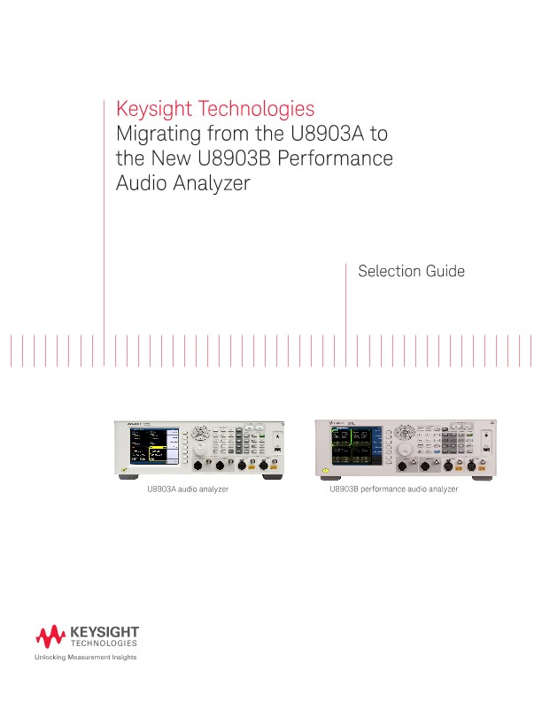 Migrating from the U8903A to the new enhanced U8903B Performance Audio Analyzer