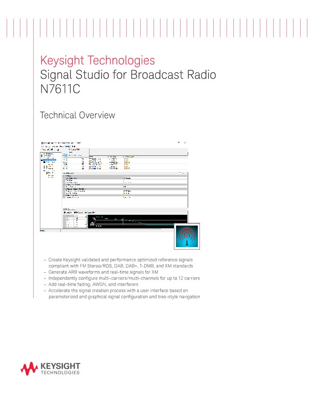 Signal Studio for Broadcast Radio N7611C