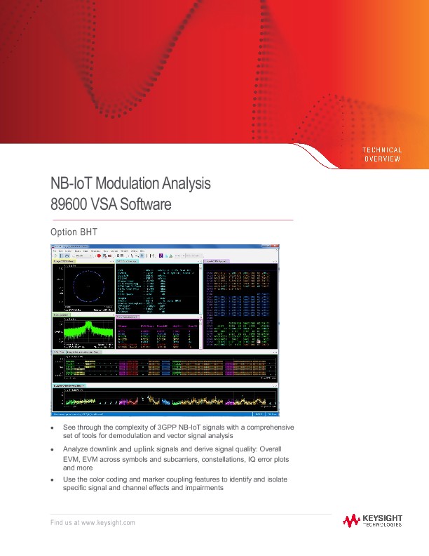 NB-IoT Modulation Analysis 89600 VSA Software