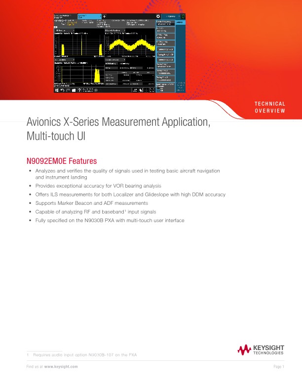 N9092EM0E Avionics X-Series Measurement Application