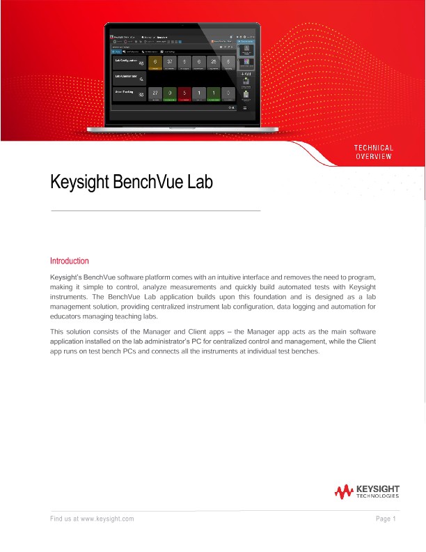 Keysight BenchVue Lab