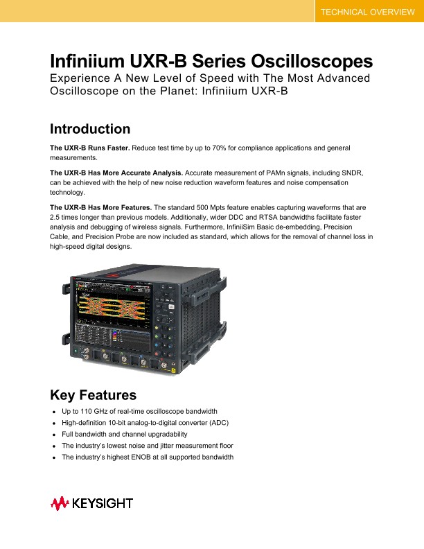 Infiniium UXR-B Series Oscilloscopes