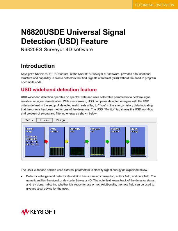 N6820USDE Universal Signal Detection (USD) Feature