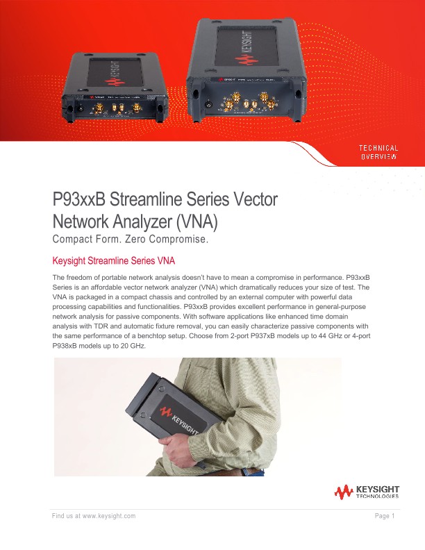 P93xxB Streamline Series Vector Network Analyzer (VNA)