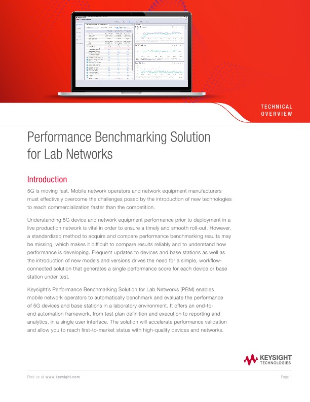 Performance Benchmarking Solution for Lab Networks