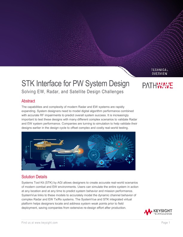STK Interface for PW System Design