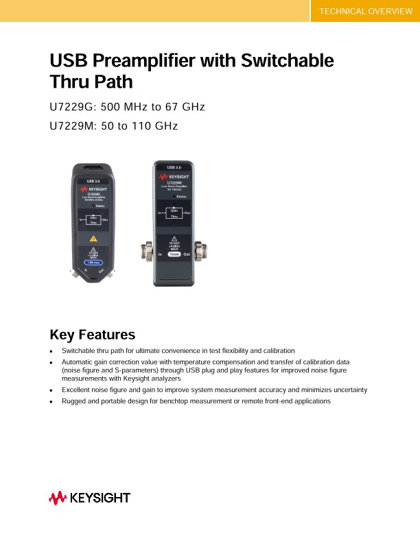USB Preamplifier with Switchable Thru Path